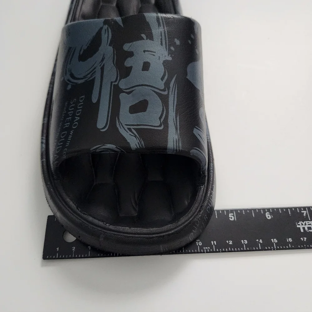 Men's Black and Gray House Shoes Sandals Flip Flops Size‎ 42-43